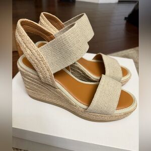 MIA Cream Espadrille Wedge Sandals
